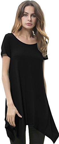 Songbai Womens Basic Sleeveless eLong Tunic Tank Top Black XL