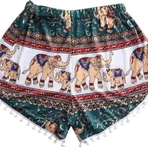 Lookatool Women Sexy Hot Pants Summer Casual Shorts High Waist Short Beach (M, Multicolor)