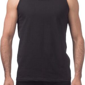 Pro Club Men's Heavyweight Cotton Tank Top, Black, 2X-Large