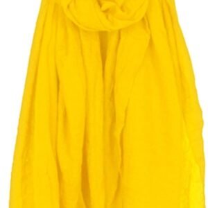Ainow Womens Fancy Stylish Shawl Scarf Fashion Lightweight Warm Cotton Big Scarves Solid Color (Yellow)